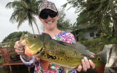 Daughter Peacock Bass Fishing in Naples, Florida with Local Experts