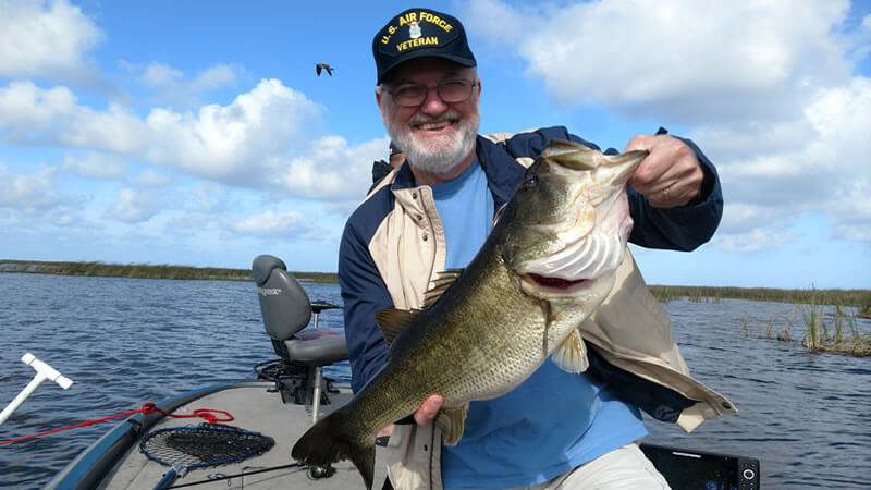 Artificial Fishing Lake Okeechobee for Florida Largemouth Bass
