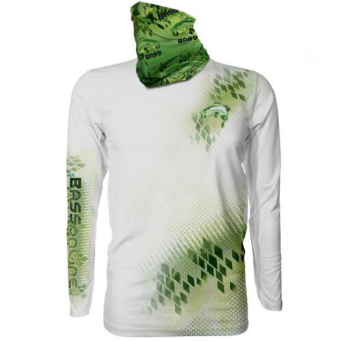 White Everglades Combo Pack - Neck Gaiter & Long Sleeve Fishing Shirt