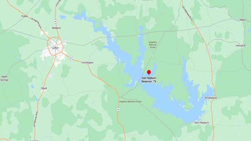 Sam Rayburn Reservoir, go for largemouth bass, crappie and blue catfish among others
