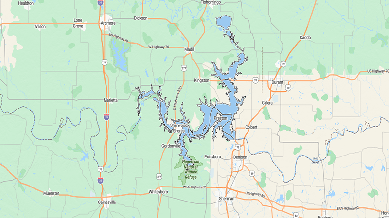 Lake Texoma is used for flood control and considered hell's gate