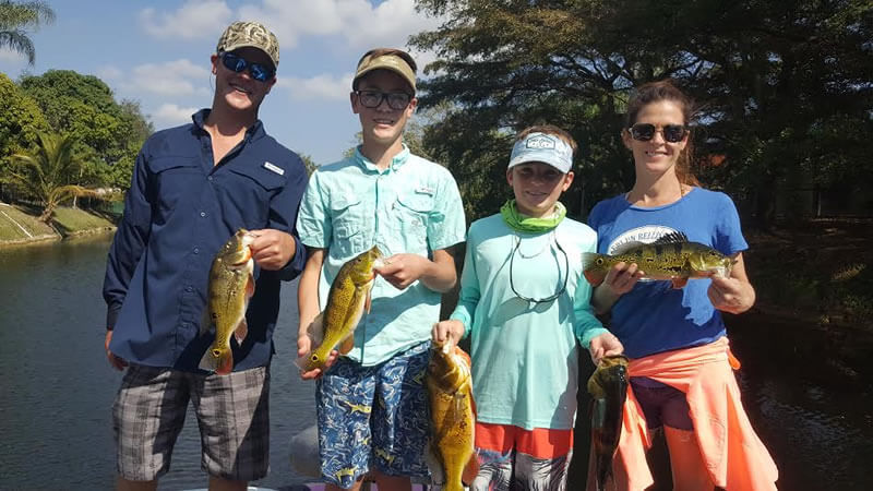 Arnold Family Take On South Miami Peacock Bass Fishing