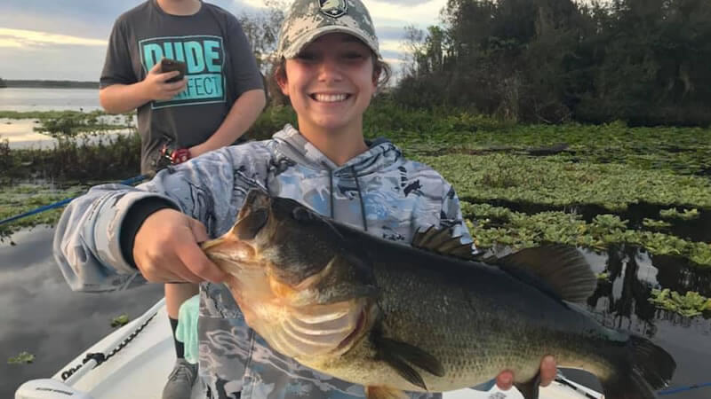 Trophy largemouth bass fishing on Rodman Reservoir