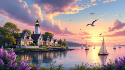 Cape Vincent NY 5 Boating activities on the St. Lawrence River, showcasing the beautiful landscape