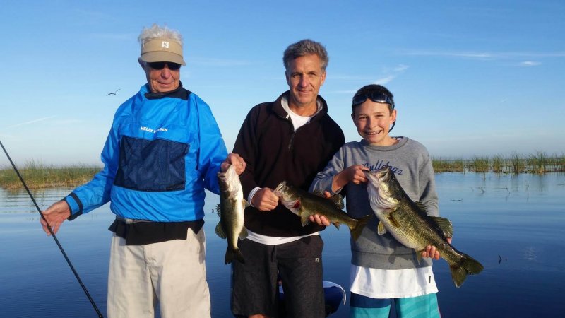 Three Generations Largemouth Bass Fishing Belle Glade