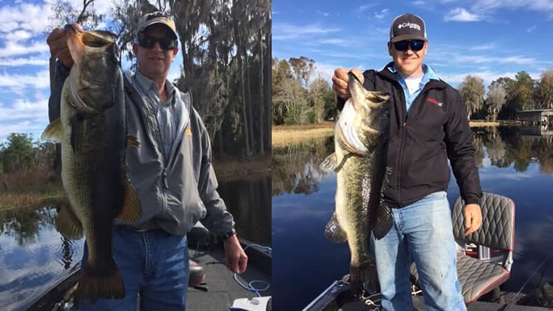 Father And Son North Florida Bass Fishing On Lake Santa Fe