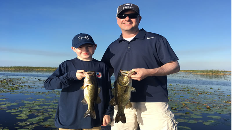 Evening Clewiston Bass Fishing on Lake Okeechobee for Florida Bass