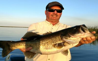 March Big Bass Fishing on Lake Okeechobee in Central Florida