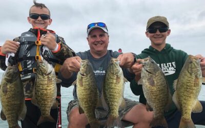 Family Smallmouth Bass Fishing Charter on Lake Erie in Pa