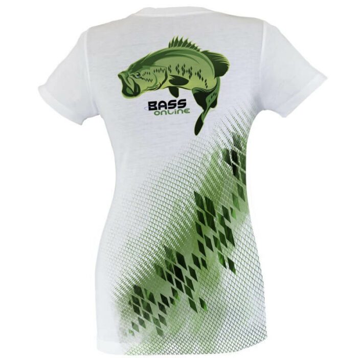 Ladies White Everglades Performance Short Sleeve Fishing Shirt - Image 2