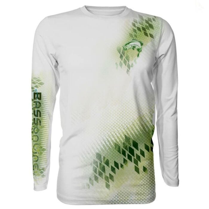 White Everglades Performance Long Sleeve Fishing Shirt