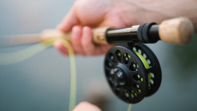 A fly casting instruction session with an instructor and students.