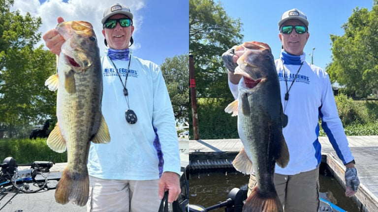 Capt Dan Hamilton with trophy Florida bass