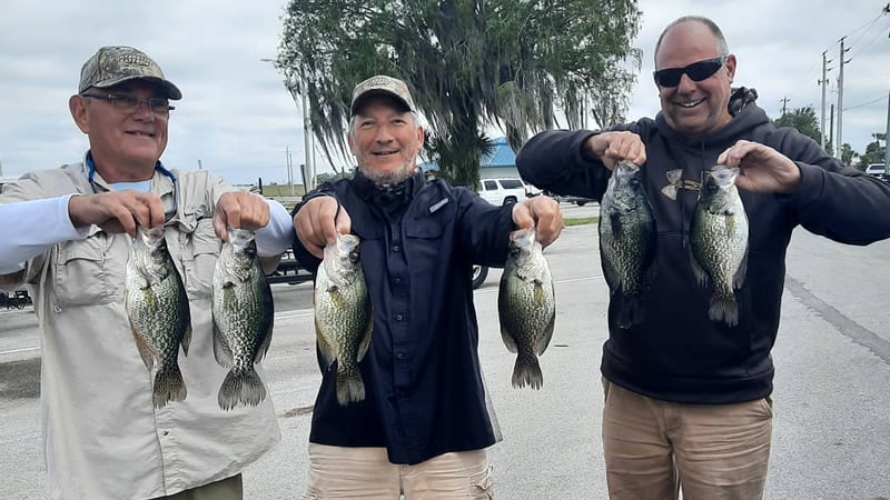 Most anglers fish the crappie spawn Florida lakes with cane poles in lily pads