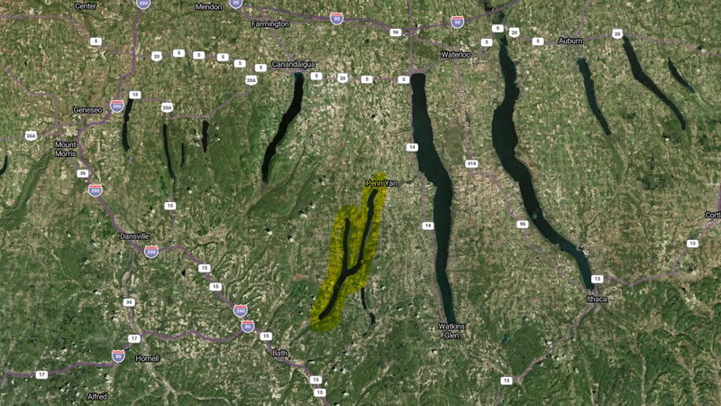 Hiking trails of New York state Keuka Lake